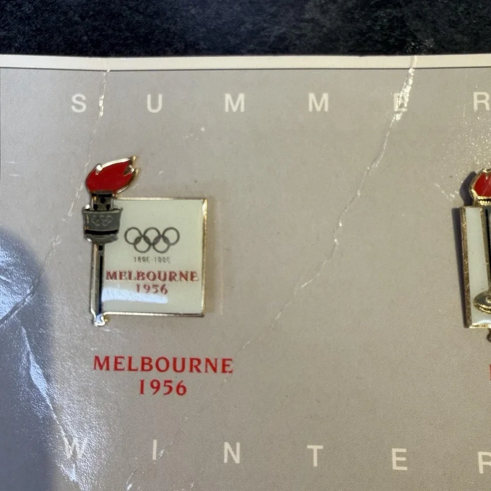 Commemorative Enameled Summer & Winter Olympic Games Pins 6 Pieces Issued 1996